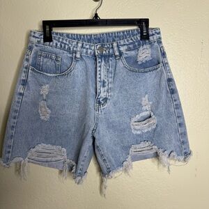Distressed Denim Women Shorts